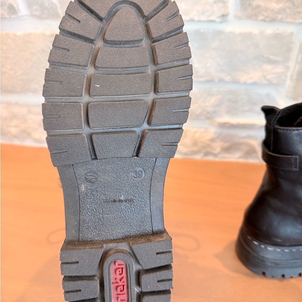 Reiker Black Lace-Up Combat Boots - Picture 6 of 9
